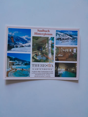 AK Saalbach Hinterglemm. Theresa Gartenhotel. Familie Brettermeier-Egger.