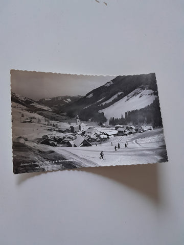 AK Saalbach g.d. Schmittenhöhe mit Bärnkopf Abfahrt.