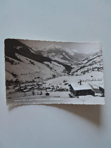 AK Saalbach gegen Hinterglemm u. Zwölferkogel.