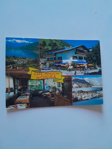 AK Zell am See - Thumersbach. Cafe-Pension Monika. Bes. C. u. R. Bürki.