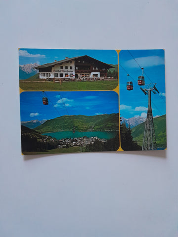AK Zell am See. Gasthof Mittelstation mit Bergbahn.