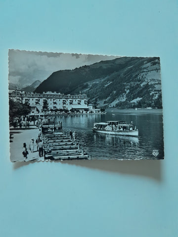 AK Zell am See mit Uferpromenade u. Grand Hotel.