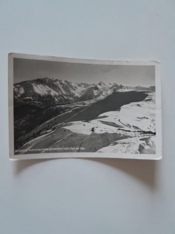 AK Skigebiet Schmittenhöhe Südabfahrt nach Zell am See. (1933)