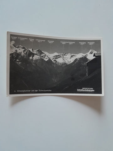 AK Grossglockner von der Schmittenhöhe. Bergstation Schmittenhöhebahn. (1933)