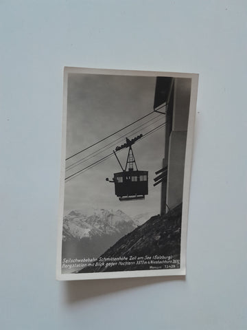 AK Seilschwebebahn Schmittenhöhe Zell am See Bergstation mit Blick gegen Hochtenn & Wiesbachhorn.