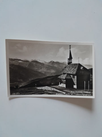 AK Schmittenhöhe Elisabeth Kapelle mit Großvenedigergruppe. (1931-32)