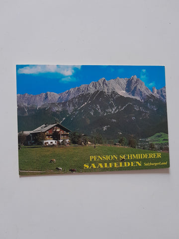 AK Saalfelden. Kehlbach 9. Pension Schmiderer-Vorderkasbichlbauer.