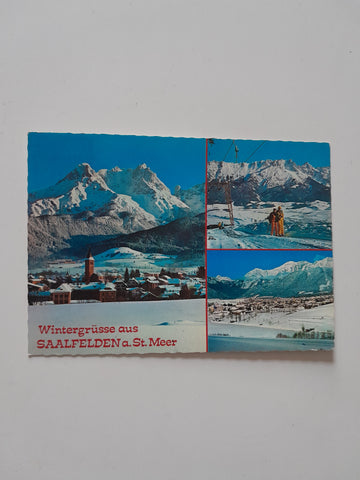 AK Wintergrüsse aus Saalfelden.