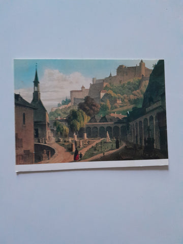 AK Salzburg. Der Friedhof von St. Peter. (nach einer Kolor. Lithographie von Leop. Rottmann nach Georg Pezolt um 1840)