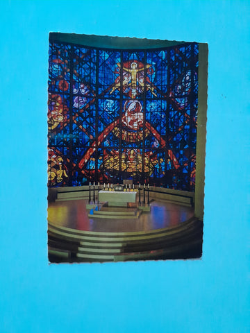 AK Stadtpfarrkirche Salzburg-Herrnau. Größte Apsisglasfenster der Welt von Margret Bilger.