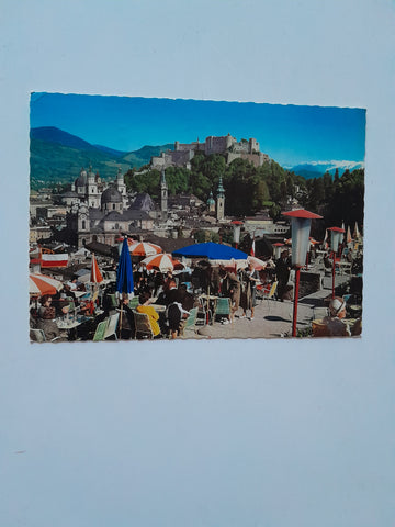 AK Salzburg. Blick vom Cafe Winkler am Mönchsberg.