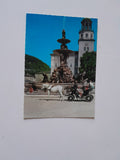 AK Salzburg. Residenzplatz mit Brunnen und Glockenspielturm.