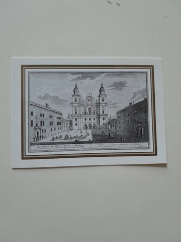 Billett Der Dom zu Salzburg. (nach einem Stich von F.A. Danreiter.