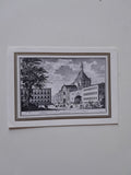 Billett Die Franziskanerkirche in Salzburg. (nach einem Stich von F.A. Danreiter)