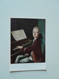 AK Mozart am Klavier. Ölbildnis von Thaddäus Helbling. Original im Mozart-Museum Salzburg.