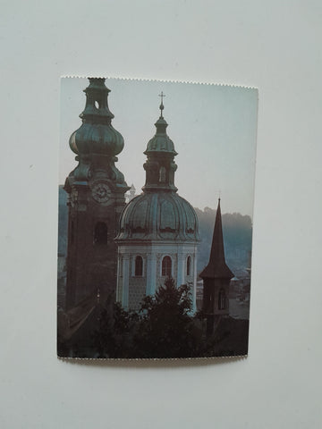 AK Salzburg. Die Türme der Stiftskirche St. Peter.