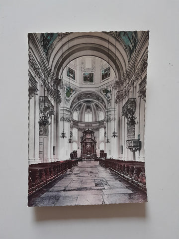 AK Salzburger Dom. Hauptschiff.