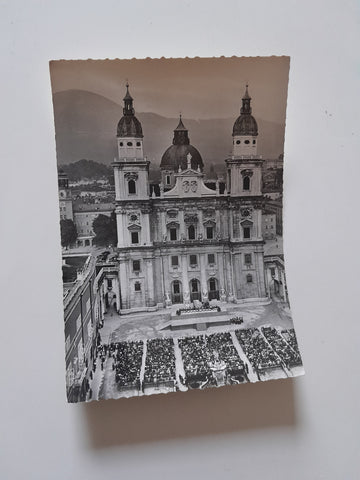 AK Salzburg. Dom und Jedermann Festspiel.