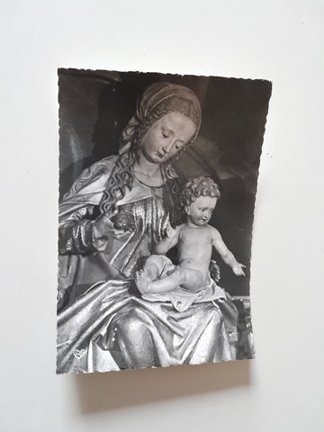 AK Salzburg. Pacher Madonna aus dem 15. Jh. in der Franziskanerkirche.