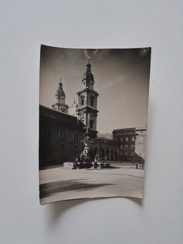 Muster-AK Salzburg. Residenzplatz Dom mit Dombögen (Kellner Verlag)