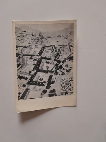 AK Salzburg. Erzabtei St. Peter. Gesamtansicht nach einer Zeichnung von R. Bandian.