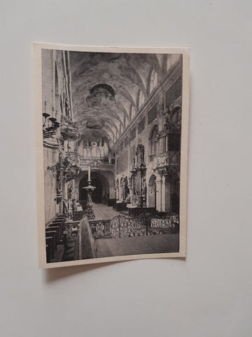 AK St. Peter. Salzburg. Blick in das Längsschiff.