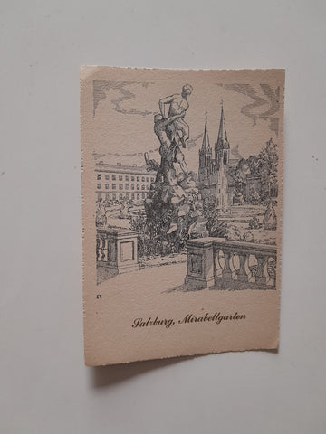 AK Salzburg. Mirabellgarten.
