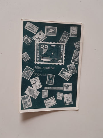 AK Haus der Natur in Salzburg. Sonderausstellung: Naturgeschichte auf der Briefmarke.