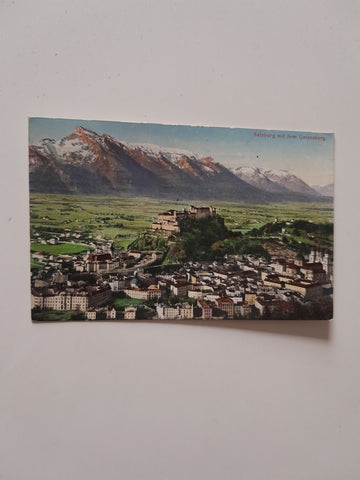 AK Salzburg mit dem Untersberg. (1911)