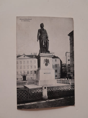 AK Mozart-Denkmal in Salzburg. (1910)