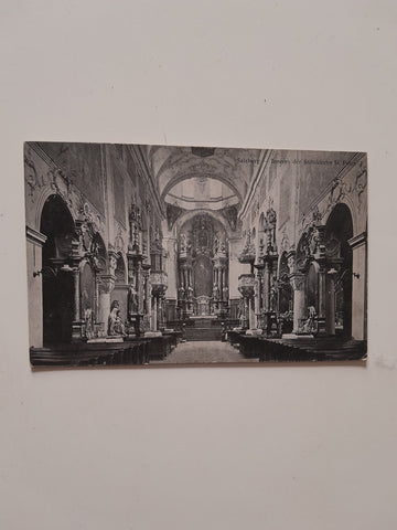 AK Salzburg. Inneres der Stiftskirche. St. Peter. (1925)