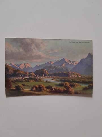 AK Salzburg von Maria Plain aus. (nach dem Gemälde von Prof. F. Kulstrunk) (1928)