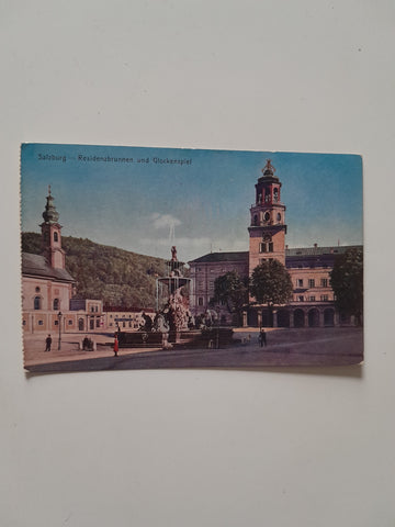 AK Salzburg. Residenzbrunnen und Glockenspiel.