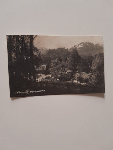 AK Salzburg vom Kapuzinergarten. (1924)
