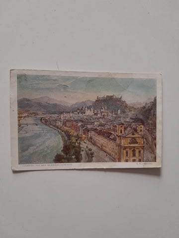 AK Salzburg von der Humboldt-Terrasse. (E.T. Compton p.)