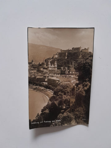 Muster-AK Salzburg mit Festung von Mülln.