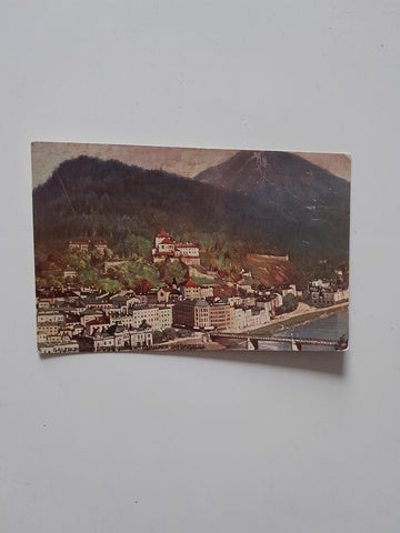 AK Salzburg vom Mönchsberg mit Kapuziner und Gaisberg.