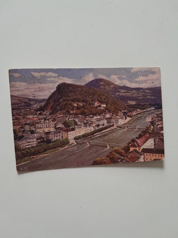 AK Salzburg mit Kapuzinerberg und Gaisberg.