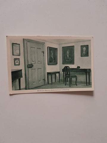AK Partie aus Mozarts Geburtszimmer in Salzburg.