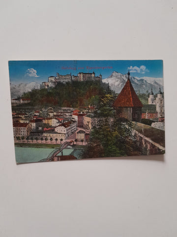AK Salzburg vom Kapuzinergarten.