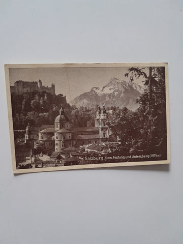 AK Salzburg. Dom Festung Untersberg.