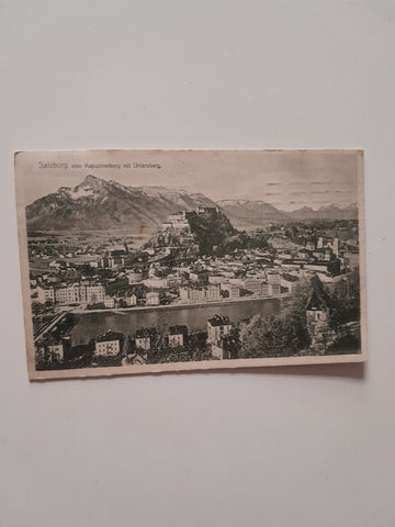 AK Salzburg vom Kapuzinerberg mit Untersberg.