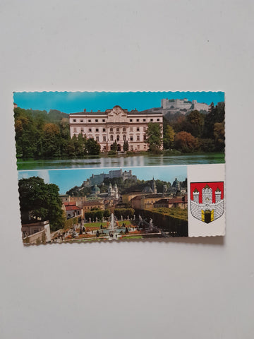 AK Salzburg. Schloß Leopoldskron. Mirabellgarten.