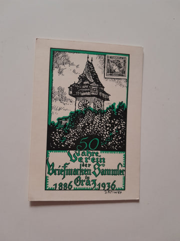 AK 50 Jahre verein der Briefmarkensammer in Graz 1886 bis 1936.