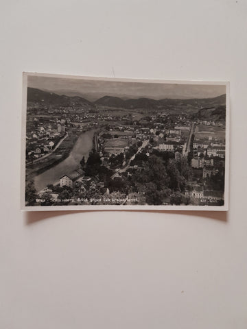 AK Graz Schlossberg Blick gegen das Grabenviertel.