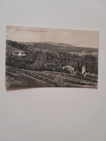 AK Maria Grün bei Graz und die Platte.