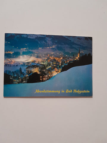 AK Abendstimmung in Bad Hofgastein.