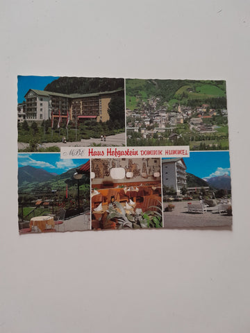 AK Bad Hofgastein. MB Urlaubsverein  Haus Hofgastein Dominik Hummel. Bachbauergasse 7.
