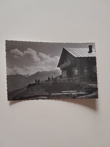 AK Bad Hofgastein. Gastwirtschaft Schlossalm Berglift Endstation.