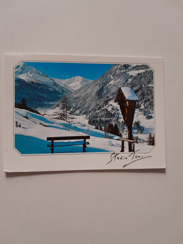 AK Am winterlichen Wegkreuz.